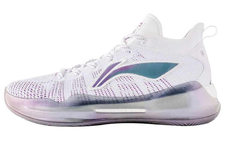 Li-Ning Li Ning YuShuai 13 Basketball Shoes Men's Low Top Standard White/Roman Purple