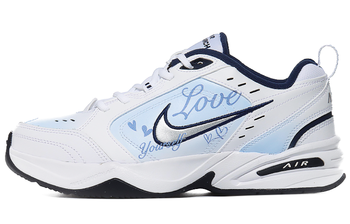 Nike Nike Air Monarch 4 Heartbeat Love PU Leather Low top Chunky Sneakers Unisex Blue White