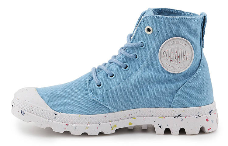 Palladium Pampa Hi Organic Wear resistant, Non slip And Breathable High top Canvas Shoes Women's Blue