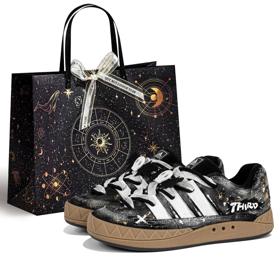 Adidas Adidas Adimatic Star Wilderness, Special Shoe Box, Metal Aesthetics, Gold Foil Distressed, Luxury Streetwear
