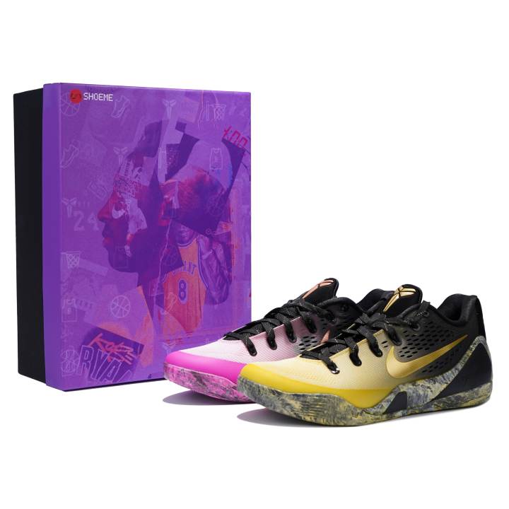Nike Nike Kobe 9 Low top Basketball Shoes Unisex Black Yellow Pink