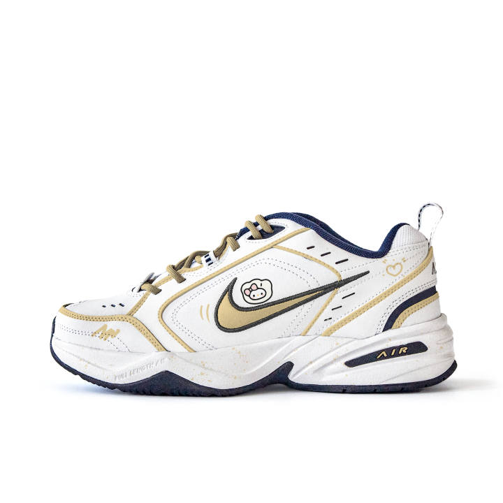 Nike Nike Air Monarch 4 Slip Resistant Abrasion Resistant Low top Chunky Sneakers Unisex White Yellow