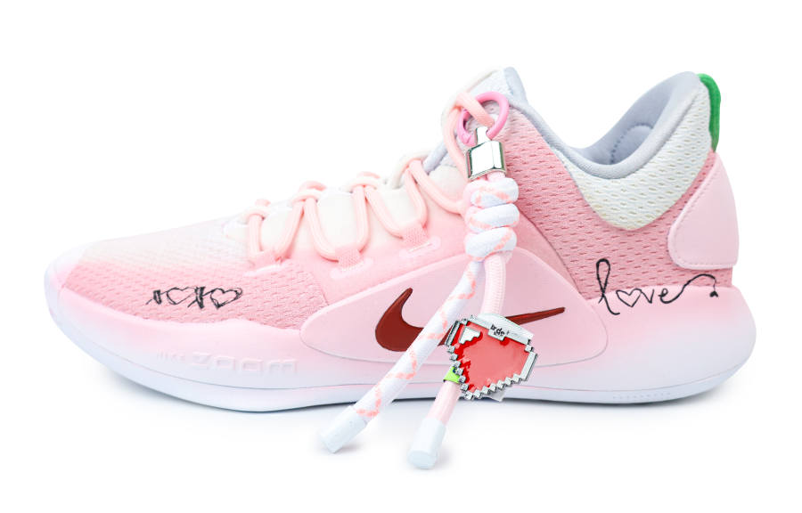 Nike Nike Hyperdunk X Cushioning Slip Resistant Abrasion Resistant Coverage Low top Basketball Shoes Men's Pink White