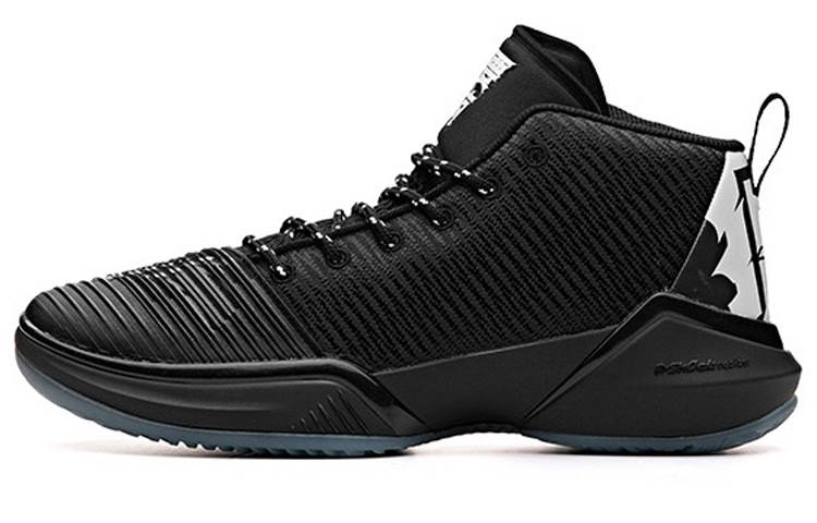 ANTA Basketball Shoes Men's Mid Top Black/White