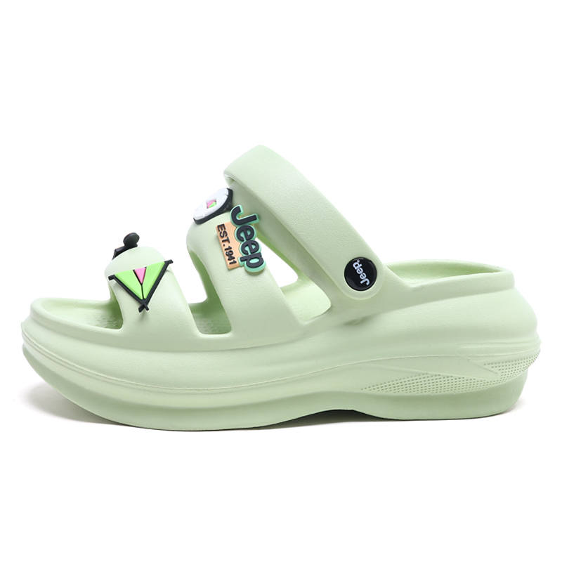 Jeep EVA Fashion Trend Beach Sandals Women's Light Green