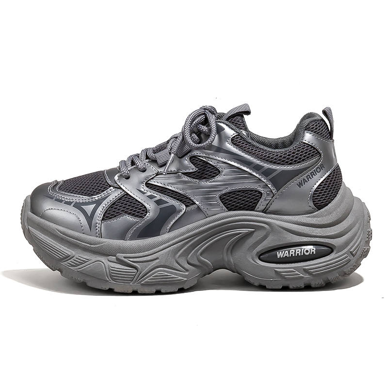 Warrior Cushioning Slip Resistant Abrasion Resistant Lightweight Height Increasing Low top Chunky Sneakers Women's