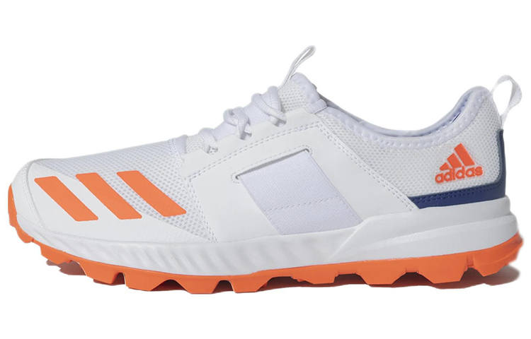 Adidas Adidas Cricup 21 Slip Resistant Abrasion Resistant Low top Training Shoes Men's White Orange