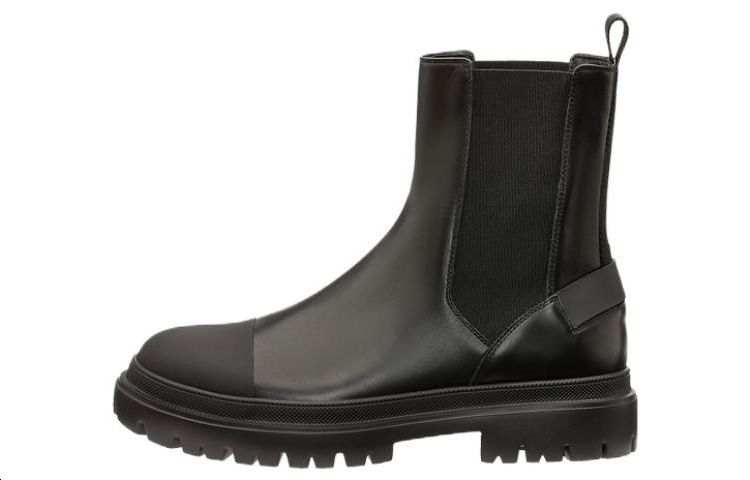 BOGNER BOGNER Leather Short Chelsea Boots Men's Black