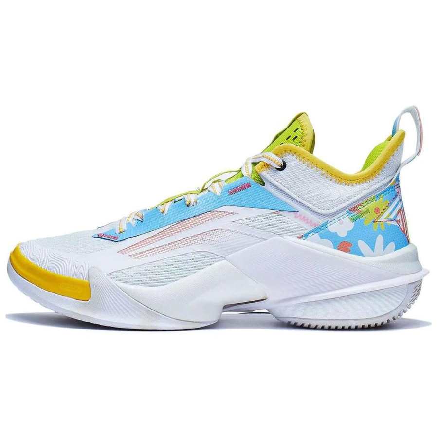 Li-Ning Li Ning Power 10 Low top Basketball Shoes Men's White Blue