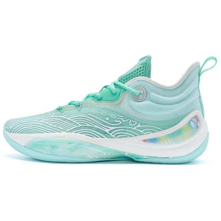 XTEP Slip Resistant Abrasion Resistant High top Basketball Shoes Men's Green White