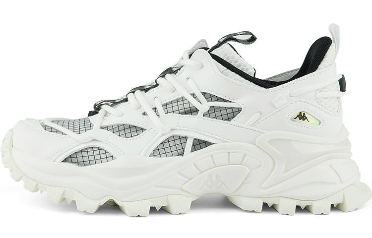 Kappa Textile, Synthetic Leather Cushioning Low top Chunky Sneakers Unisex White
