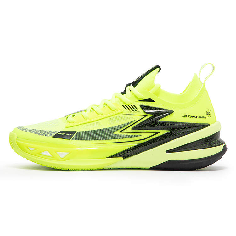 361° BIG3 5.0 Pro Basketball Shoes Men's Low Top Neon Solar Yellow/Obsidian Black