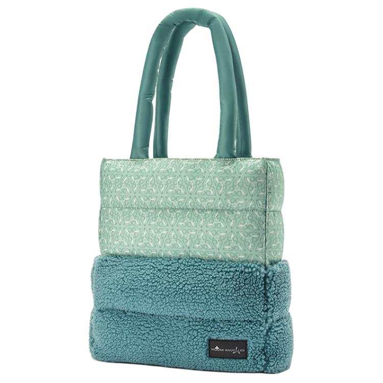 Moose Knuckles LI NING Collaboration Fabric Tote Handbag Unisex Light Clear Green
