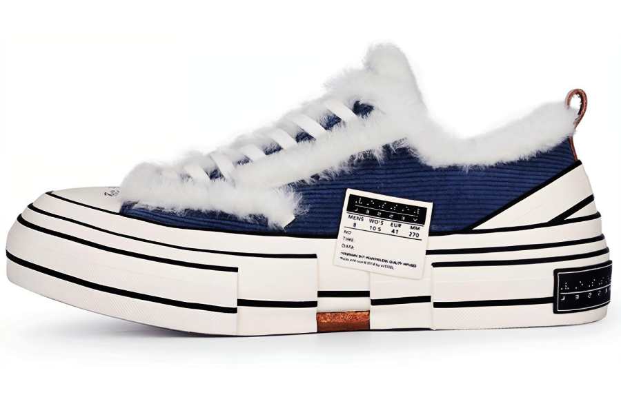 XVESSEL VESSEL Lows Winter Warmers Low top Canvas Shoes Unisex Blue