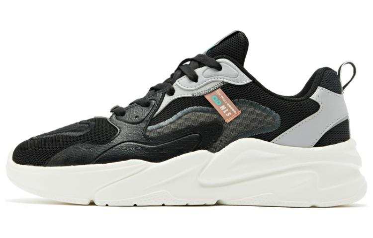 QIAODAN Chunky Sneakers Men's Low Top Black Gray