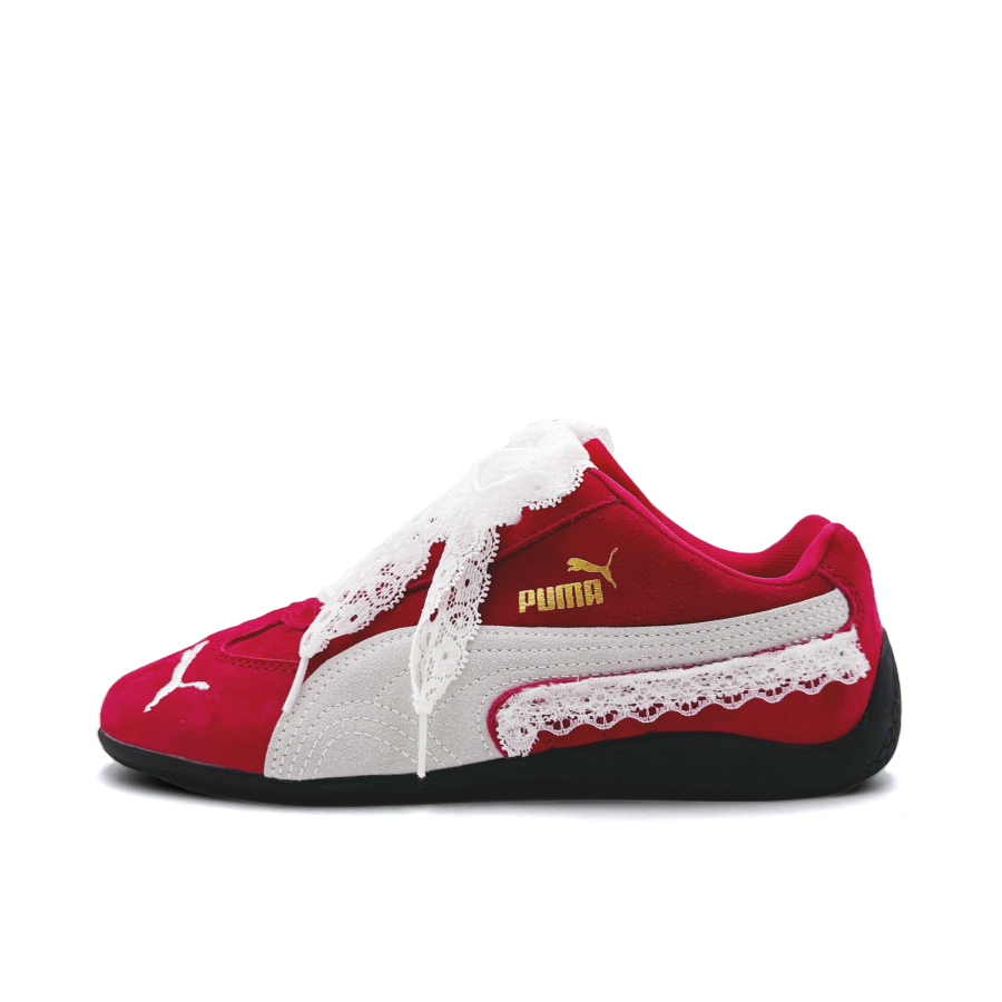 PUMA Speedcat Go Cherry Lace Party Low top Racing Shoes Unisex Red White
