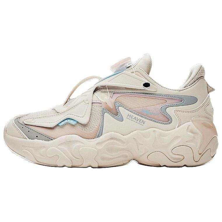 Erke Waterproof Low top Chunky Sneakers Women's Gray Pink