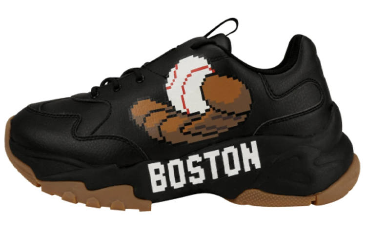 MLB Big Ball Chunky Glove Boston Red Sox Synthetic Leather Slip Resistant Abrasion Resistant Low top Chunky Sneakers