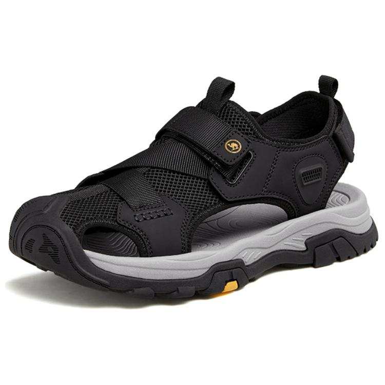 CAMEL Breathable Anti Collision Grip Slip Resistant Abrasion Resistant Beach Sandals Men's Black