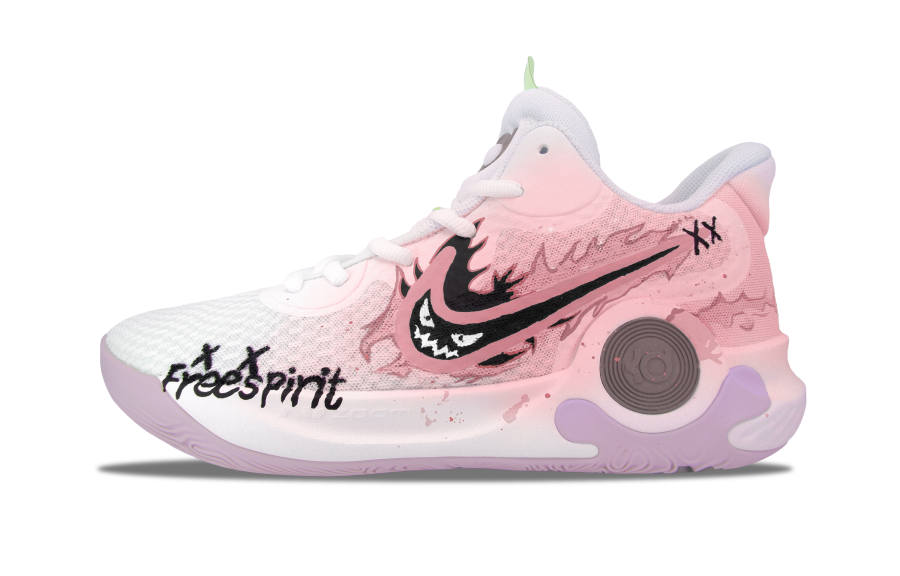 Nike Nike KD Trey 5 IX Non slip, Wear resistant, Impact resistant Mid top Vintage Basketball Shoes Men's Pink