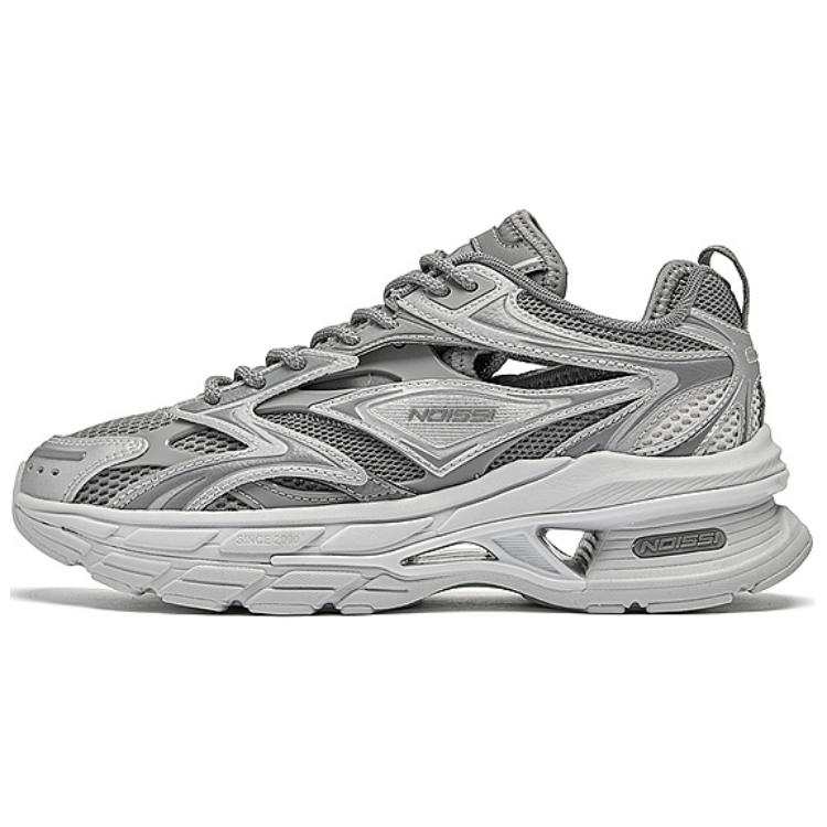 QIAODAN Fabric Cushioning Abrasion Resistant Cushioning, Wear Resistant Low top Chunky Sneakers Women's Gray