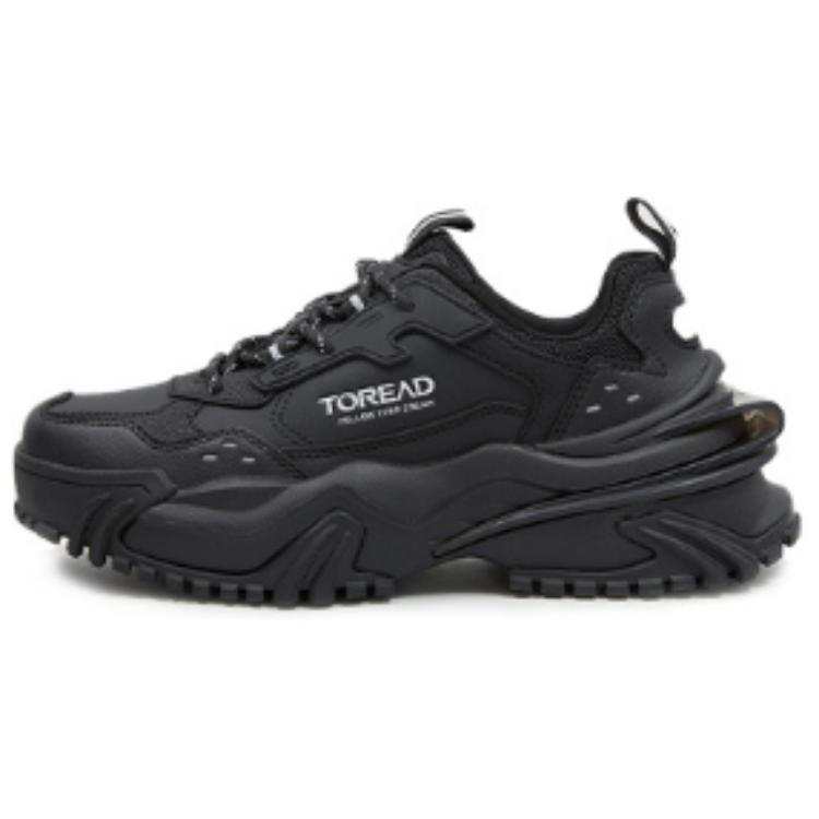 TOREAD Cushioning, Wear Resistant Low top Chunky Sneakers Women's Black
