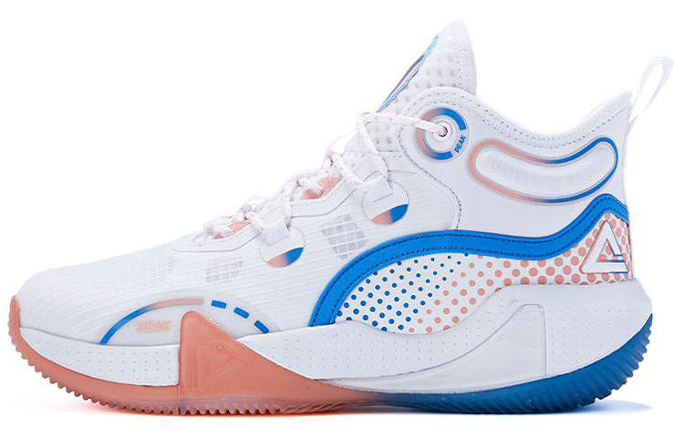 PEAK Basketball Shoes Men's Mid Top Baymax/Pink