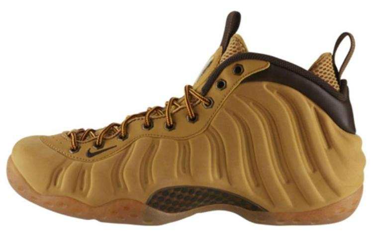 Nike Nike Foamposite One Wheat Mid top Basketball Shoes Men's Brown Yellow