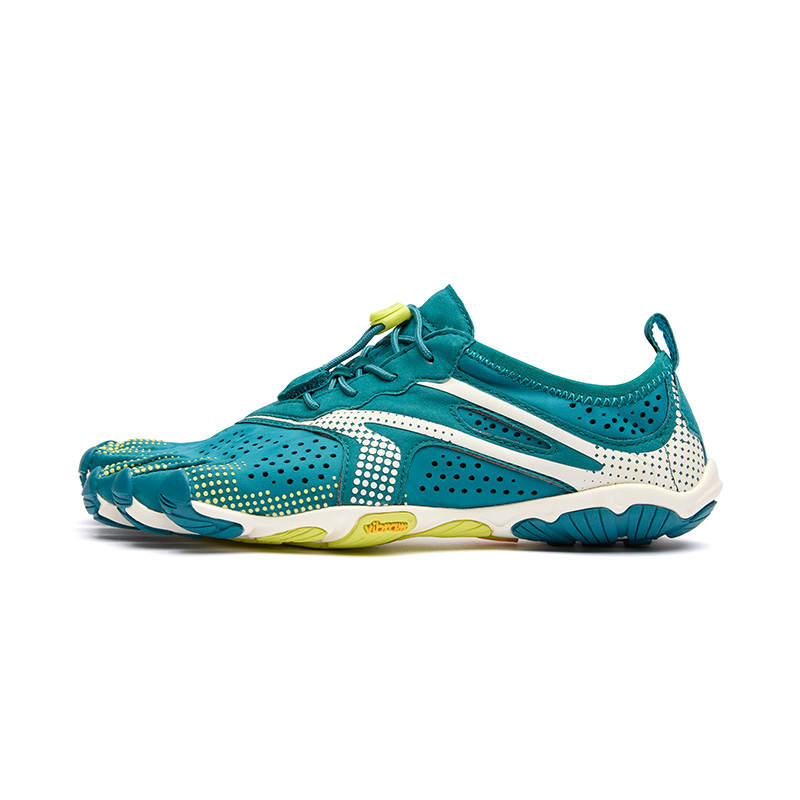 Vibram V RUN Abrasion Resistant, Breathable, Lightweight Low top Training Shoes Women's Dark Lake Blue Ivory White
