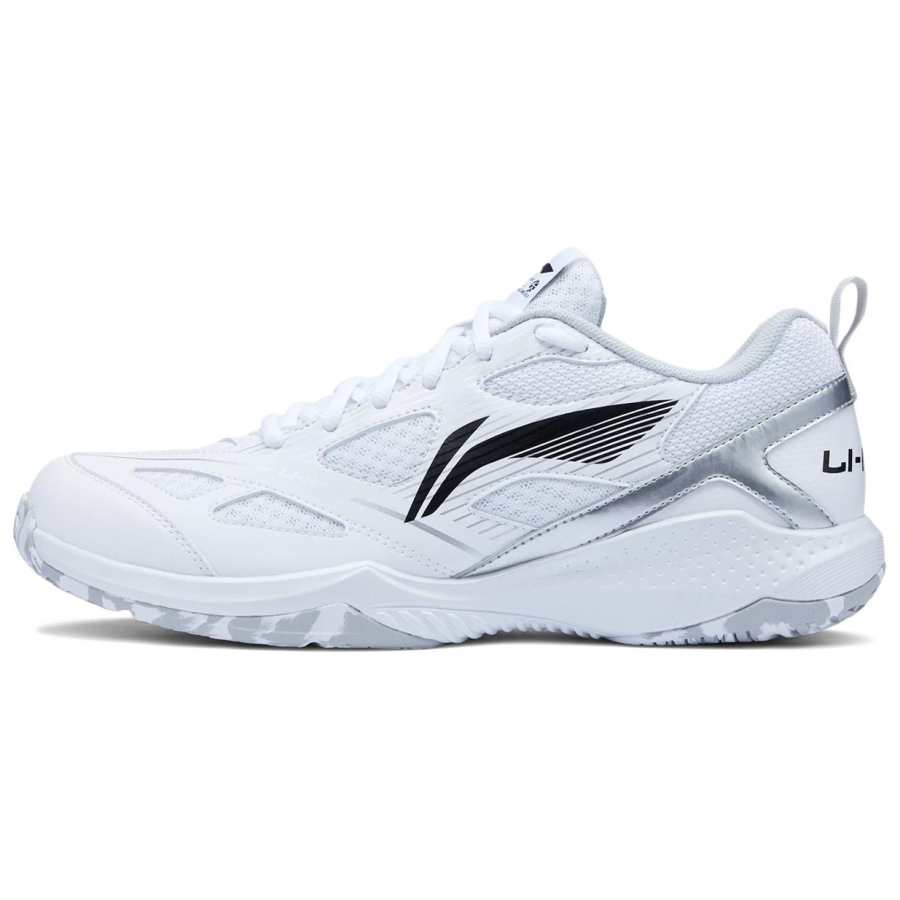 Li-Ning Li Ning Gale LITE Slip Resistant Abrasion Resistant Low top Badminton Shoes Unisex Standard White Black