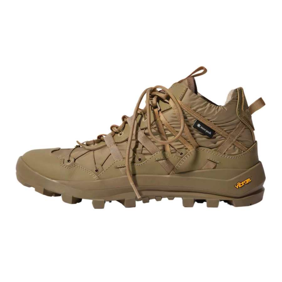 Snow Peak Slip Resistant Abrasion Resistant Mid top Hiking Shoes Unisex Light Umber