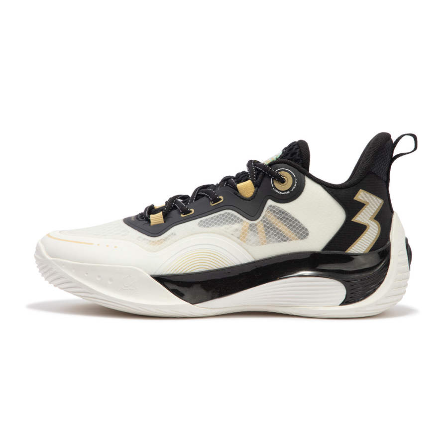 361° Cushioning Abrasion Resistant Rebound Low top Basketball Shoes Men's White Black