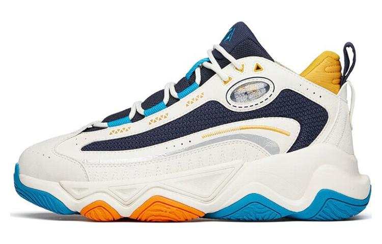 Anta Big Shark Textile, Synthetic Leather Trendy Cushioning Slip Resistant Abrasion Resistant Mid top Chunky Sneakers