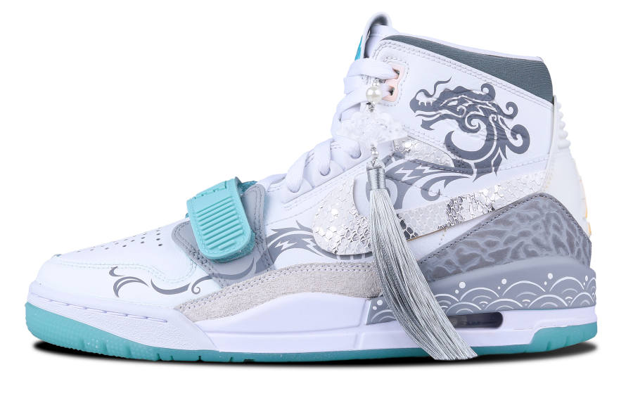 Jordan Jordan Legacy 312 Radiant Moon Silver Dragon Cushioning Abrasion Resistant Breathable