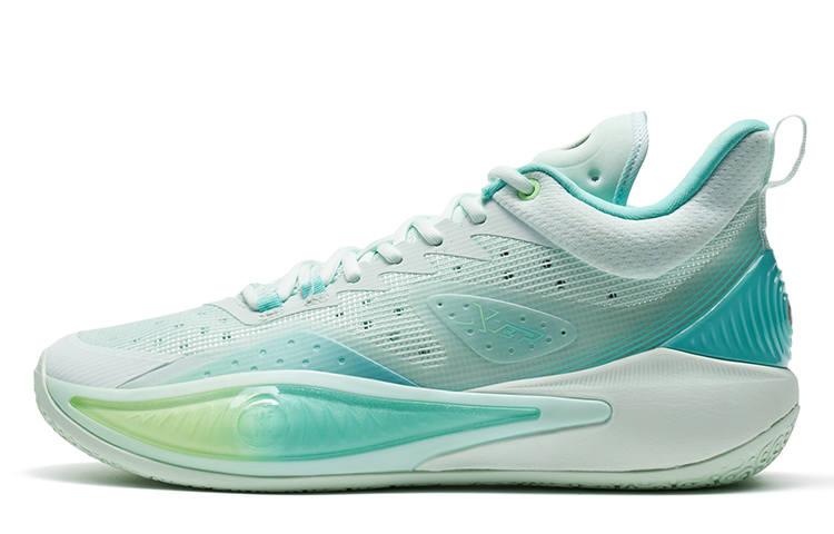 XTEP Edge 1 Slip Resistant Low top Basketball Shoes Men's Foam Green
