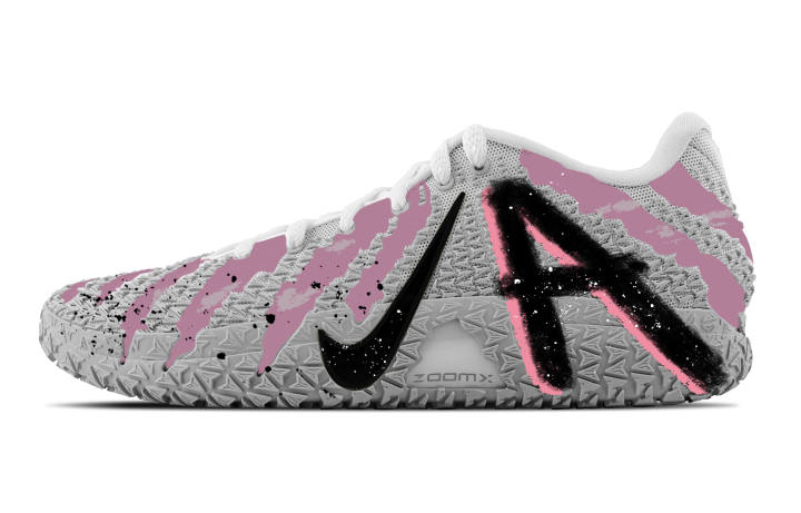 Nike Nike Ja Morant 3 Active Bubbles Abrasion Resistant Low top Basketball Shoes Unisex Pink Black Gray