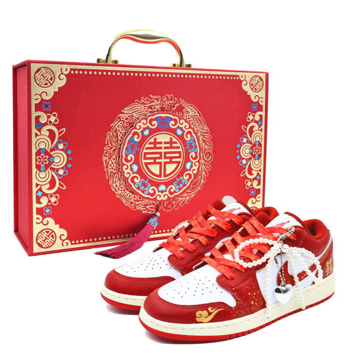 Jordan Jordan Air Jordan 1 Married In Harmony Leather Cushioning Slip Resistant Abrasion Resistant Low top