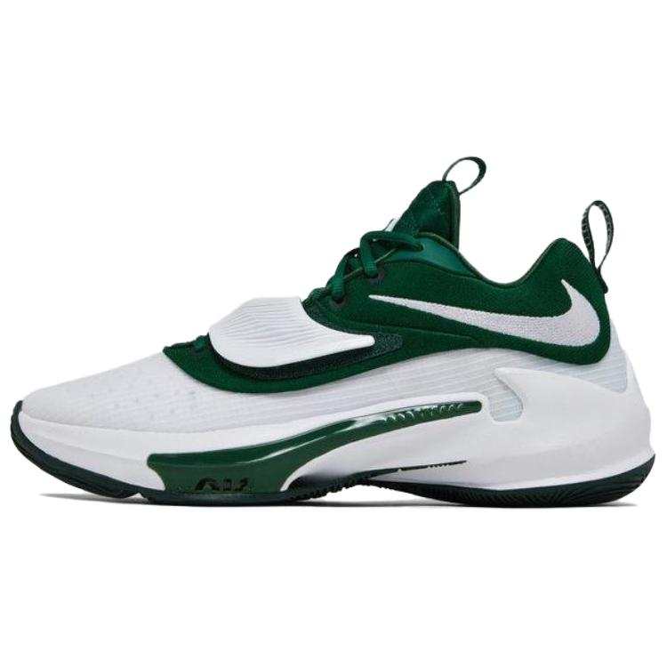 Nike Nike Freak 3 Low top Basketball Shoes Men's White Green