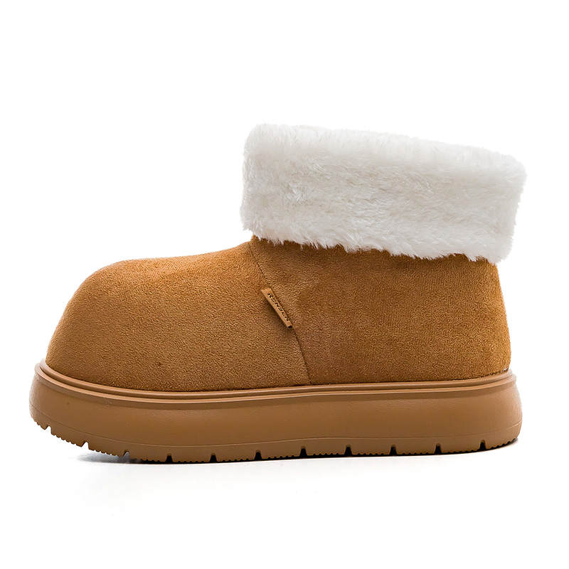 RENBEN Women's Snow Boots Thermal Height Increasing Coverage Short Capybara Women's Camel