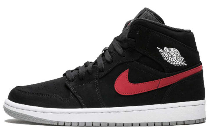 Jordan Jordan 1 Mid Multi Color Swoosh Black