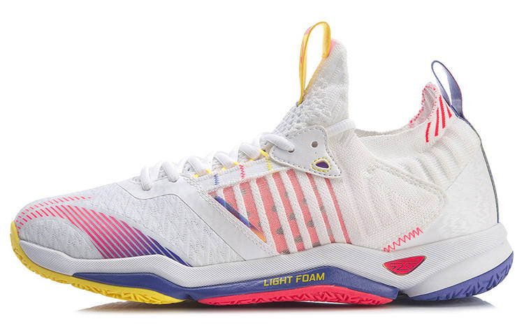 Li-Ning Li Ning Raid 4 Comfortable Low top Badminton Shoes Men's White Red