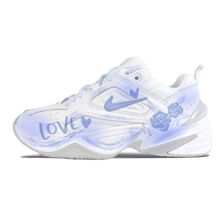 Nike Nike M2K Tekno Dreamy Star Feather Abrasion Resistant Breathable Low top Chunky Sneakers Women's White