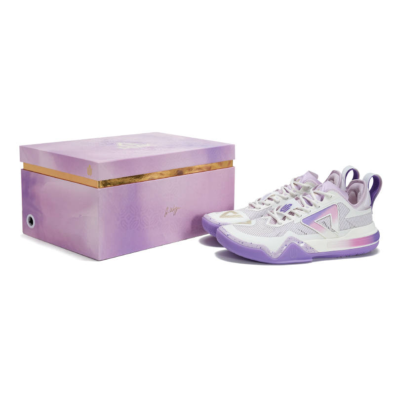 PEAK Andrew Wiggins AW1 Basketball Shoes Men's Low Top Rainbow Rhythm Purple