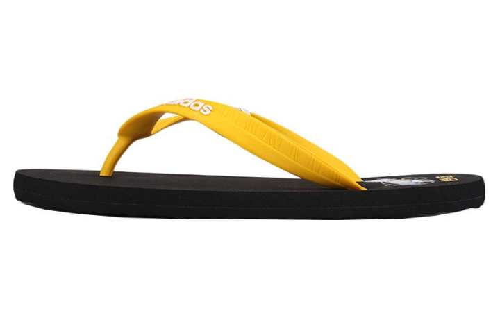 Adidas Adidas Eezay Flip Flop Black Yellow Unisex Slippers 'Black Yellow'