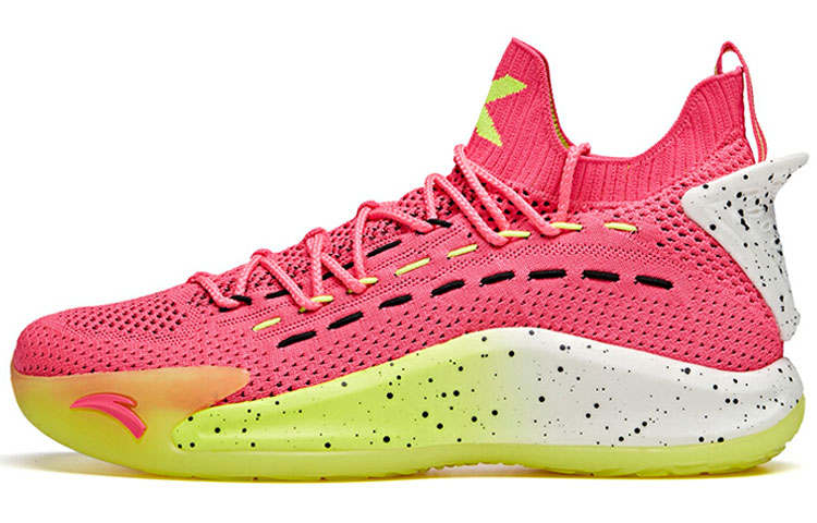Anta KT5 Cushioning Mid top Basketball Shoes Men's Pink