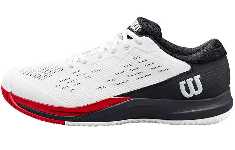 Wilson Rush Pro Ace Cushioning Slip Resistant Abrasion Resistant Coverage Low top Tennis Shoes Men's White Black Red