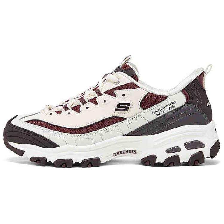 Skechers D'Lites 1.0 Height Increasing Low top Chunky Sneakers Women's White Brown