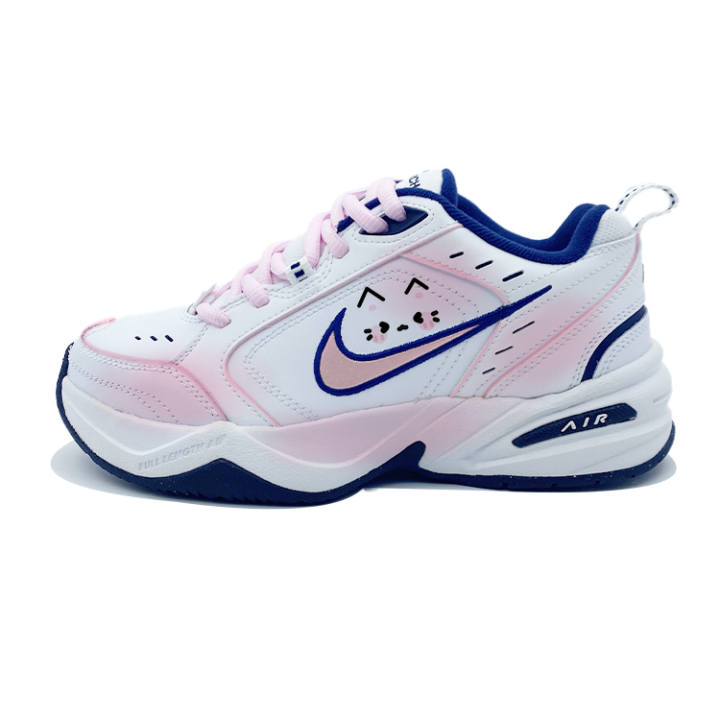 Nike Nike Air Monarch 4 Slip Resistant Abrasion Resistant Low top Chunky Sneakers Unisex Pink White