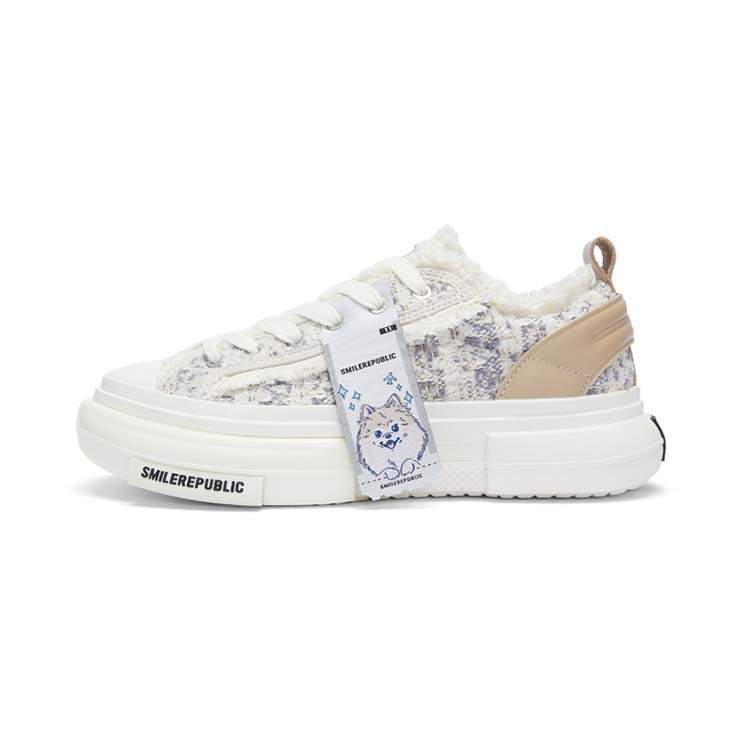 SMILEREPUBLIC INCEPTION 70s Fleshy Low top Canvas Shoes Unisex Beige Gray