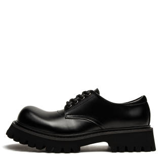 Youthloser Shiny Derby Casual Shoes Unisex Bright Black